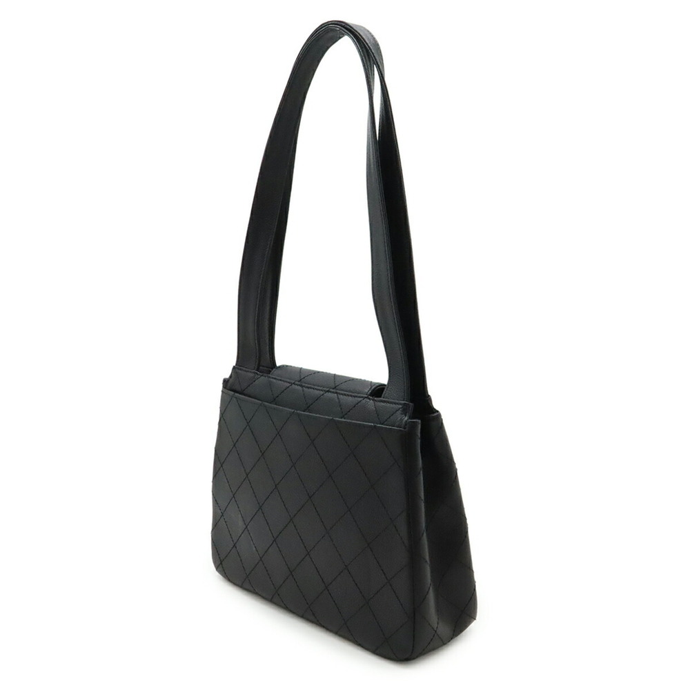 CHANEL Black Leather Shoulder Bag - Picture 3 of 10